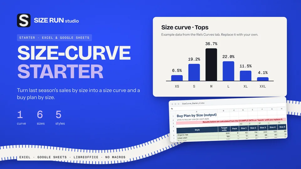 Cover of the free Size-Curve Starter: a size curve chart and a buy plan sheet